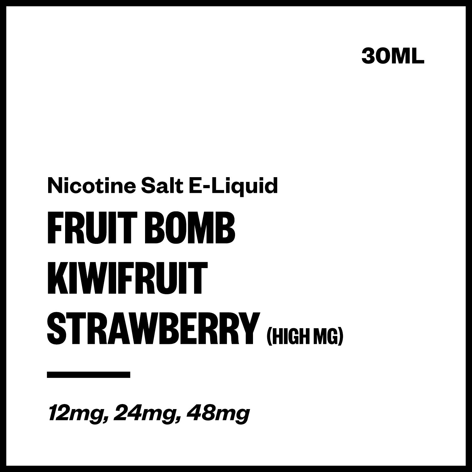 fruit-bomb-salts-kiwifruit-strawberry-high-mg_43b4e3ef-8de7-4906-9d42-bd26a8ad4169.jpg Fruit Bomb - Kiwifruit Strawberry (High MG Nic Salt E-Liquid 30ml) - Image 1