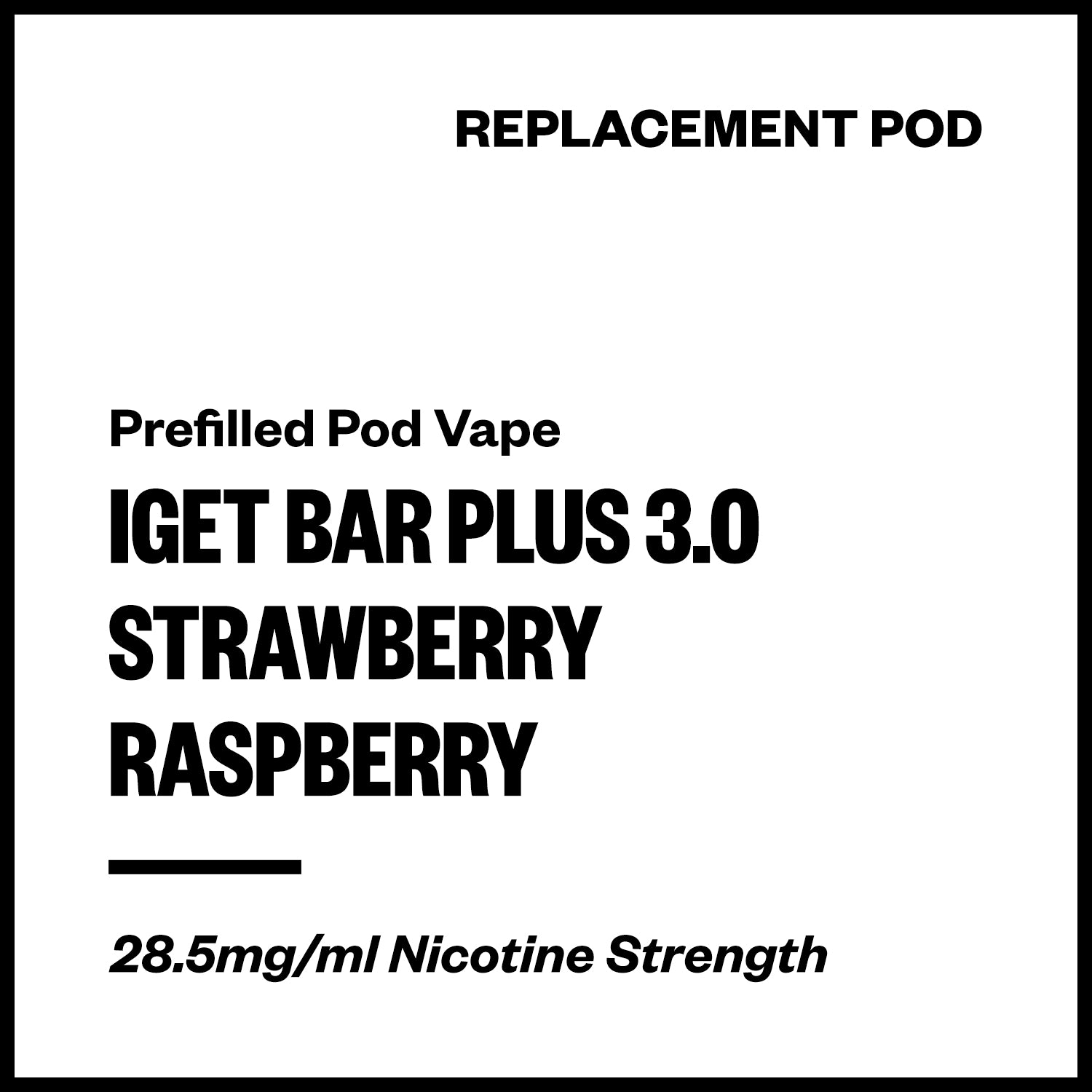 iget-bar-plus-3-pod-strawberry-raspberry.jpg IGET Bar Plus 3.0 - Strawberry Raspberry (Replacement Pod) - Image 1