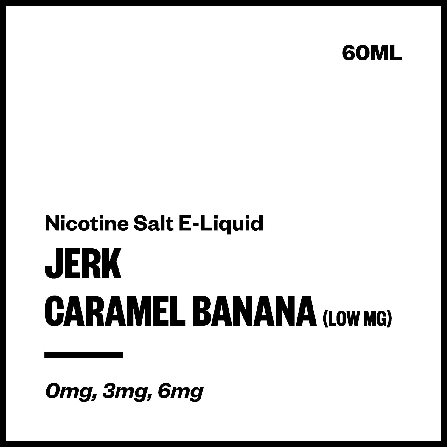 jerk-salts-caramel-banana-low-mg_8b2981a4-1f63-497b-bcfb-f92d6128c6f0.jpg Jerk - Caramel Banana (Low MG Nic Salt E-Liquid 60ml) - Image 1