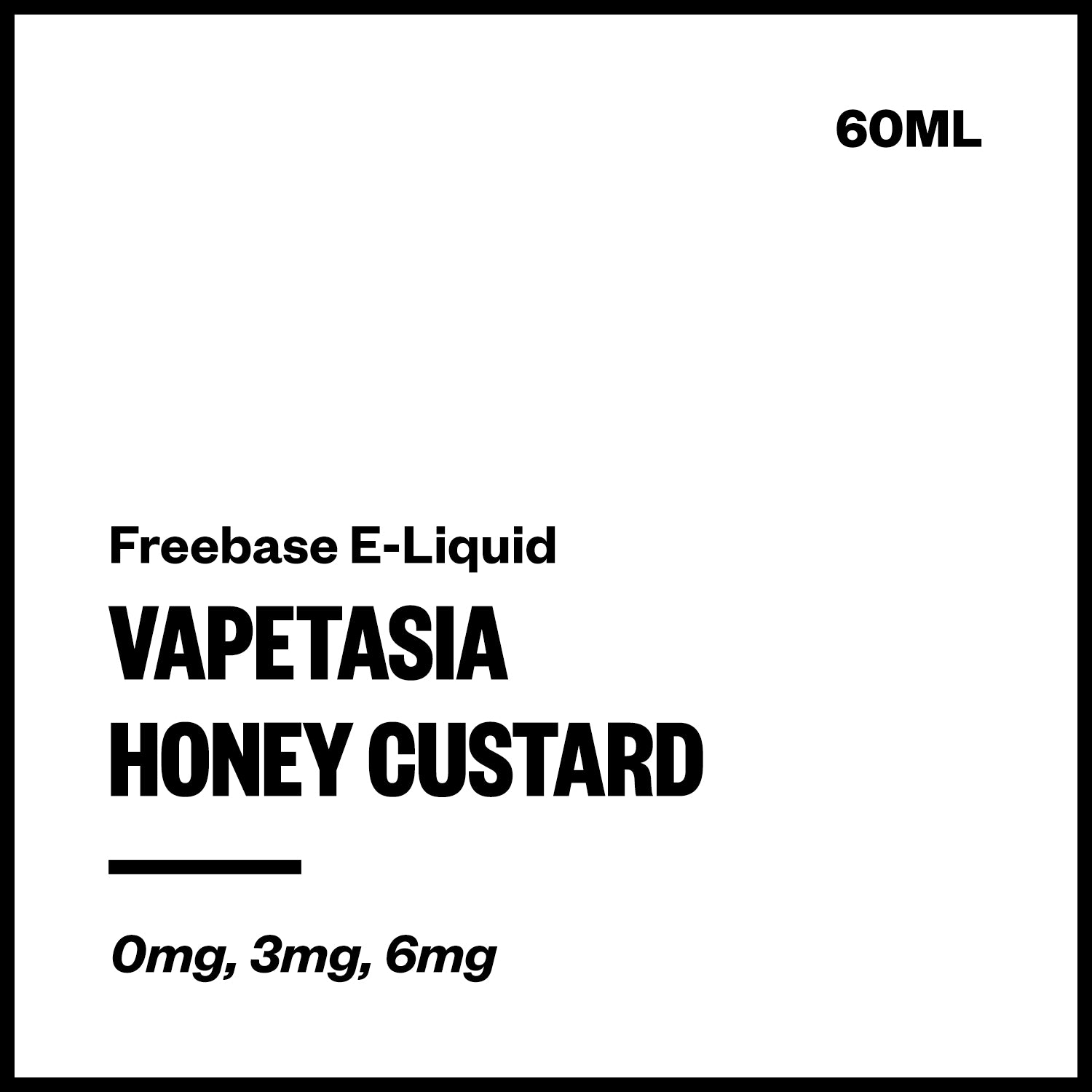 vapetasia-freebase-honey-custard.jpg Vapetasia - Honey Custard (Freebase E-Liquid 60ml) - Image 1