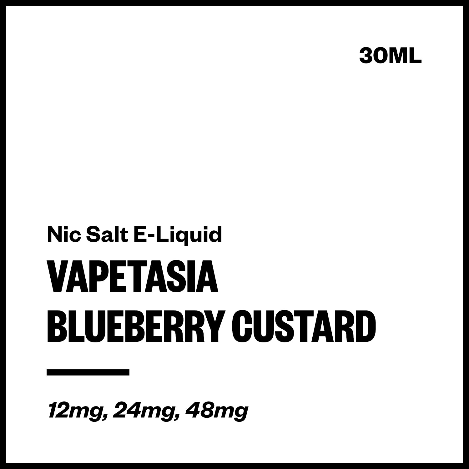 vapetasia-salts-blueberry-custard.jpg Vapetasia - Blueberry Custard (Nic Salt E-Liquid 30ml) - Image 1