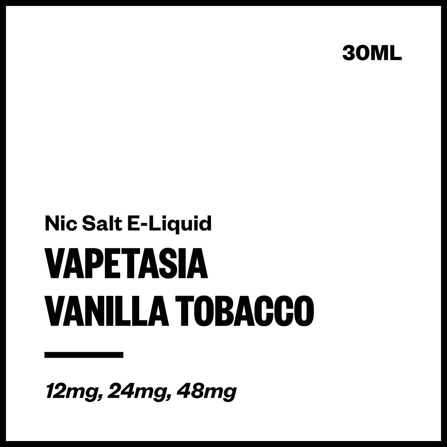 vapetasia-salts-vanilla-tobacco.jpg Vapetasia - Vanilla Tobacco (Nic Salt E-Liquid 30ml) - Image 1